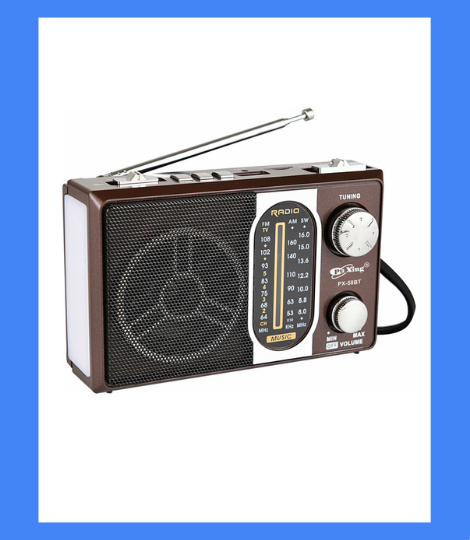 Retro FM radio, bluetooth zvučnik i lampa