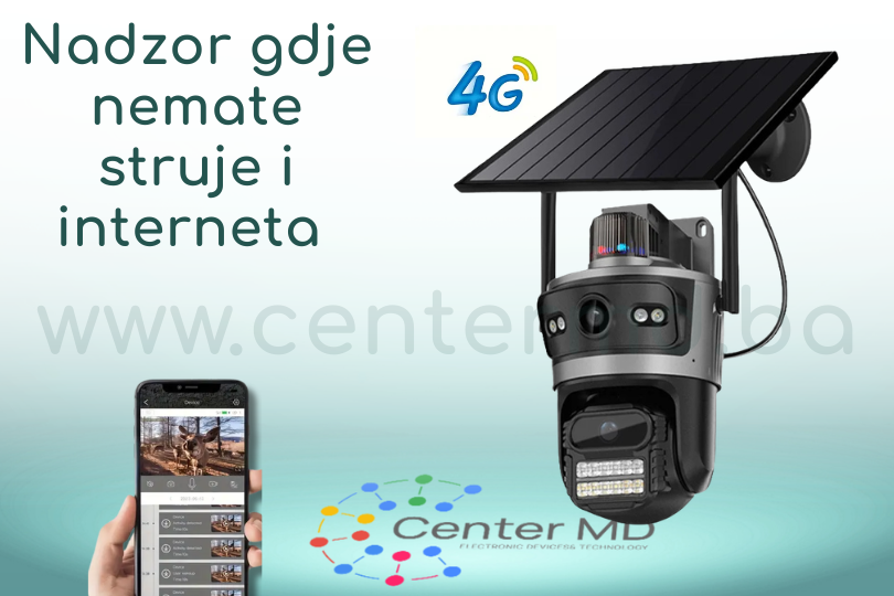 4G solarna pokretna dvostruka kamera