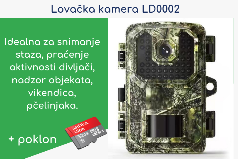 Lovačka kamera LD002 + SD 32 GB