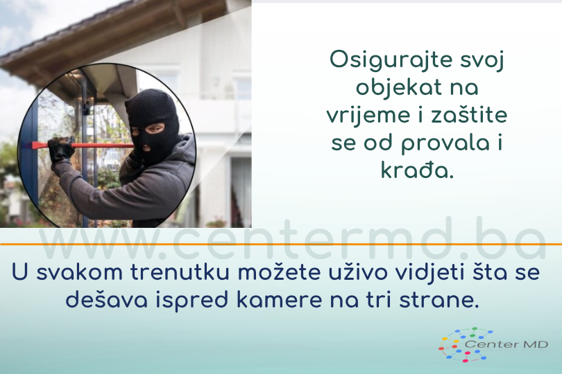 Trostruka Pokretna Vanjska WiFi Kamera +  Micro SD kartica 64 GB GRATIS