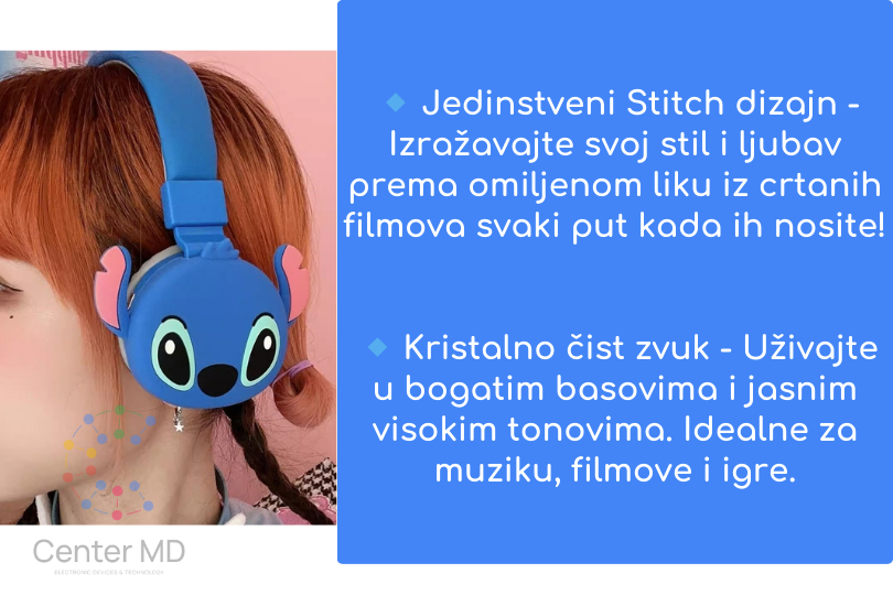Stitch AH806 Bežične Bluetooth Slušalice