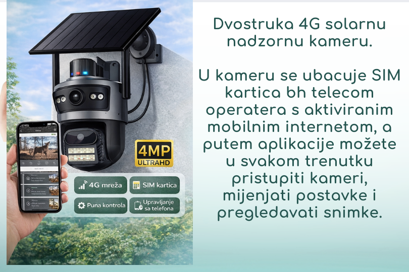 4G solarna pokretna dvostruka kamera
