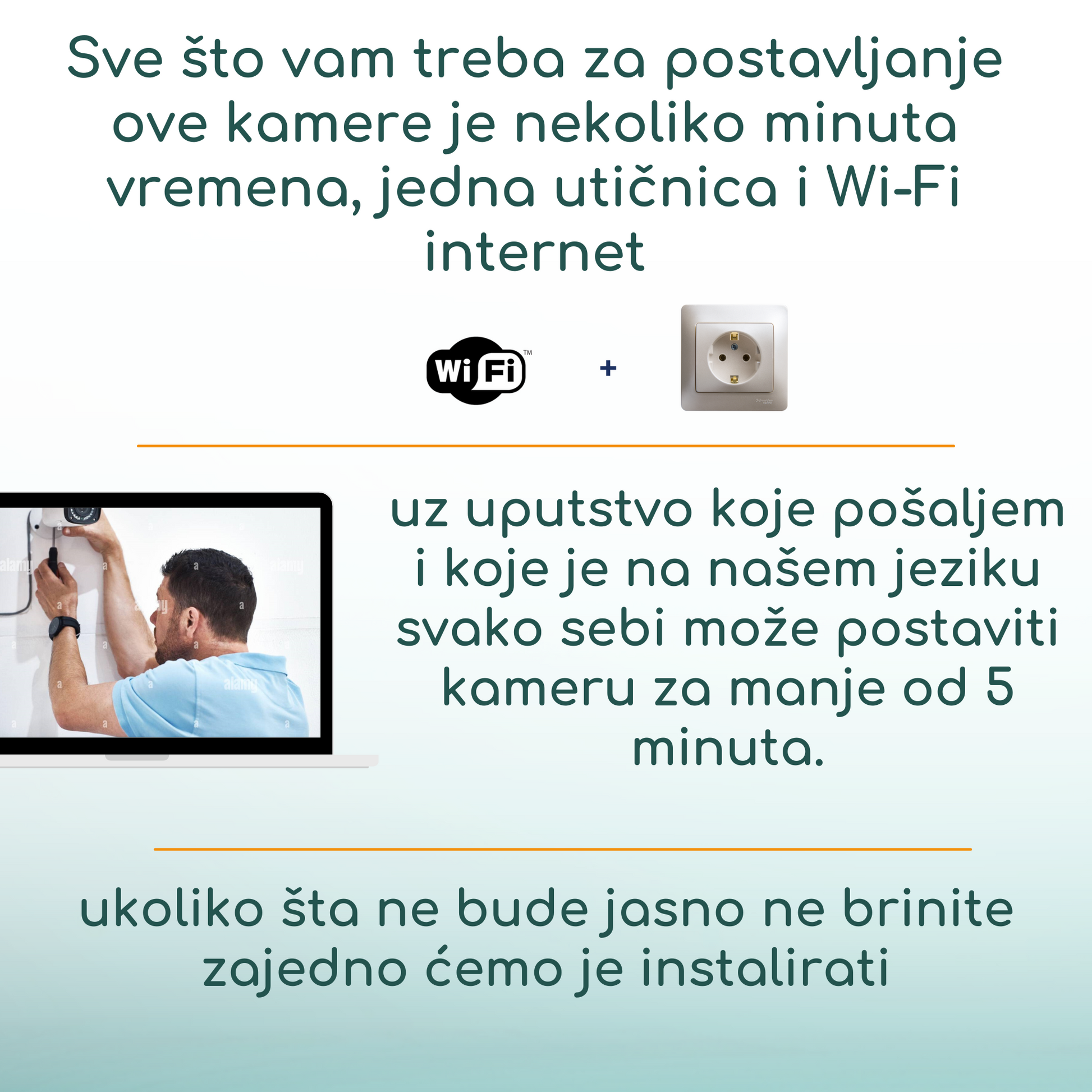 Trostruka Pokretna Vanjska WiFi Kamera +  Micro SD 64 GB GRATIS.
