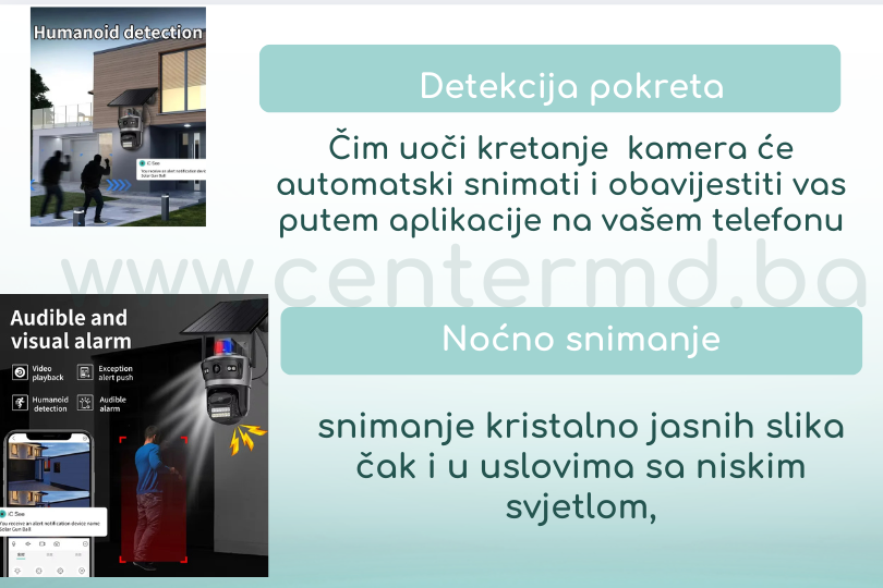 4G solarna pokretna dvostruka kamera