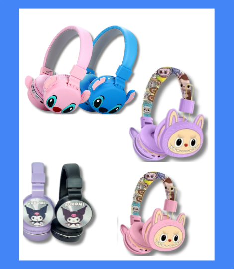 Bežine Bluetooth Slušalice Stitch. Labubu i Kuromi